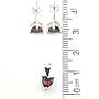 JUEGOS DE CIRCONES CON DISEÑO DE CORAZÓN . SET , CONJUNTO . 1.9 GR /5MM